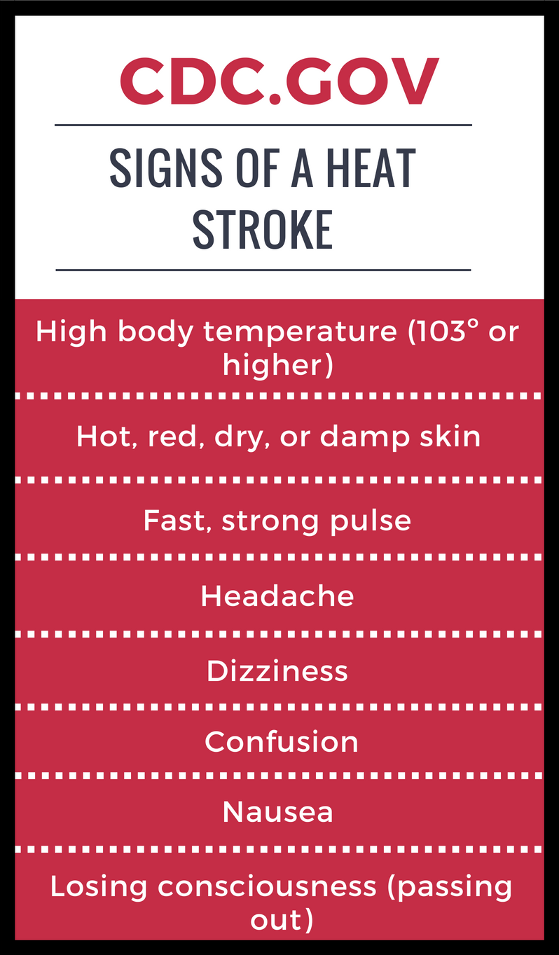 heat stroke symptoms 2 2 - 7 Ways to Keep Cool In the Heat